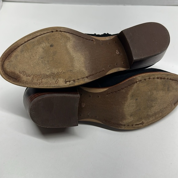 Sam Edelman Petty Suede Ankle Boots Booties Zip Up Ankle Shoes Black Size 8.5 - Picture 8 of 8